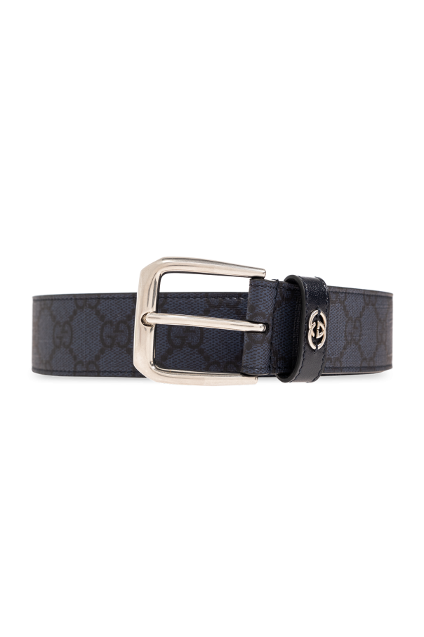 Navy blue Monogrammed belt Gucci Vitkac GB